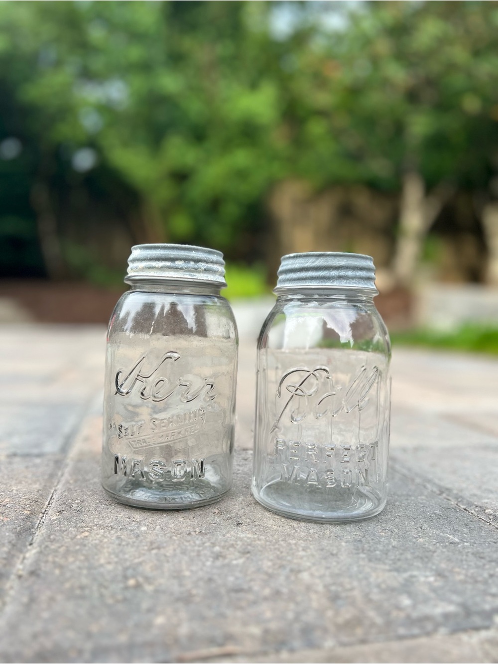 Antique Kerr Self Sealing & Ball Perfect Mason Jar Pat AUG. 31 1915 Oklahoma QT